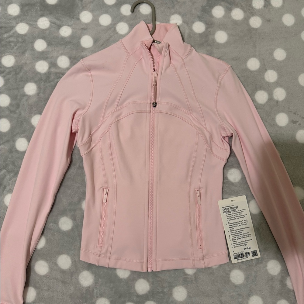 Lululemon Cropped Pink Jacket High Collar Performance